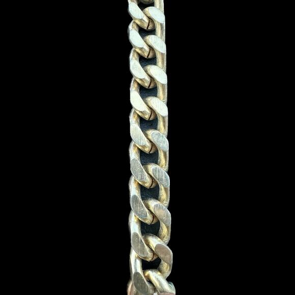 Chunky Gold Tone Cuban Curb Chain Necklace Chinky Mob Wife Jewelry Vintage 31” - Picture 3 of 6